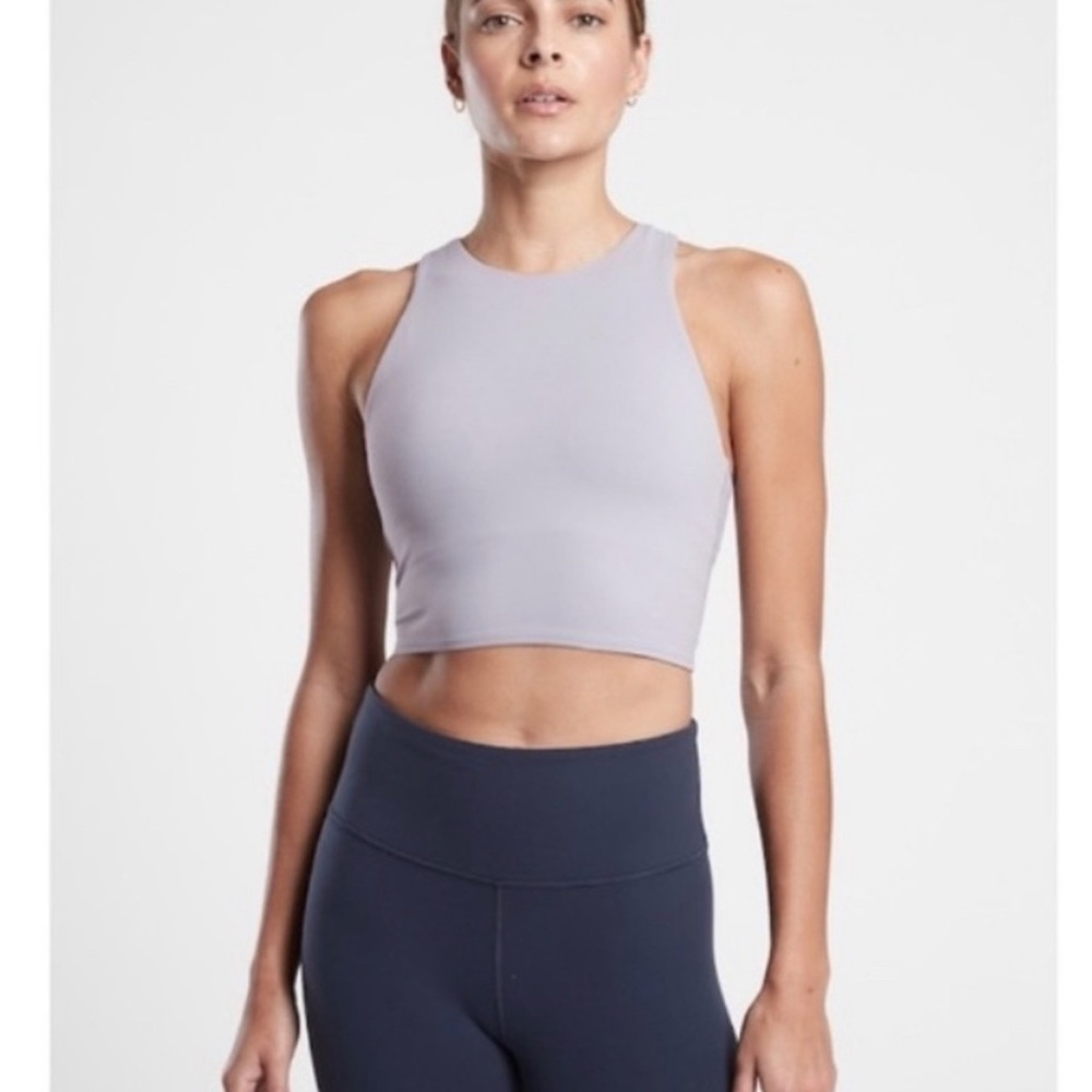 Athleta Conscious Crop in Muted Lilac